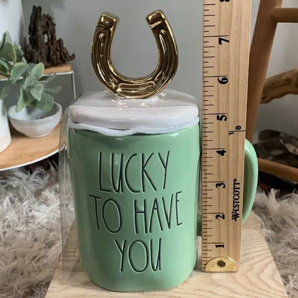 Rae Dunn Artisan‎ Collection By Magenta Ceramic Horseshoe Lucky To Have You Mug